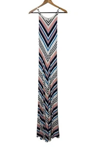 Old Navy Striped Chevron Maxi Dress Women’s Small Sleeveless High Neck Knit - Picture 1 of 8