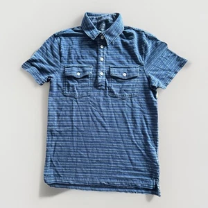 J Crew Indigo Knit Goods Polo Shirt Men’s Small Pockets Short Sleeve - Picture 1 of 7