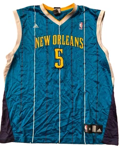 Vintage MARCUS THORNTON New Orleans Hornets ADIDAS XL Jersey NBA Authentic VTG - Picture 1 of 2