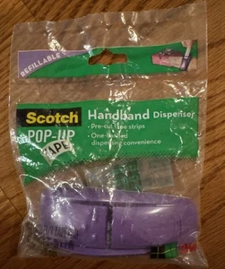 Neu lila Scotch Pop Up Klebeband Handband Spender mit 50 Streifen nachfüllbar Neu aus altem Lagerbestand - Bild 1 von 7