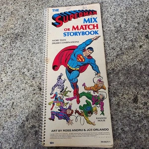 1979 Superman Mix or Match Storybook 1st Edition DC Random House Spiral Book - Imagen 1 de 9