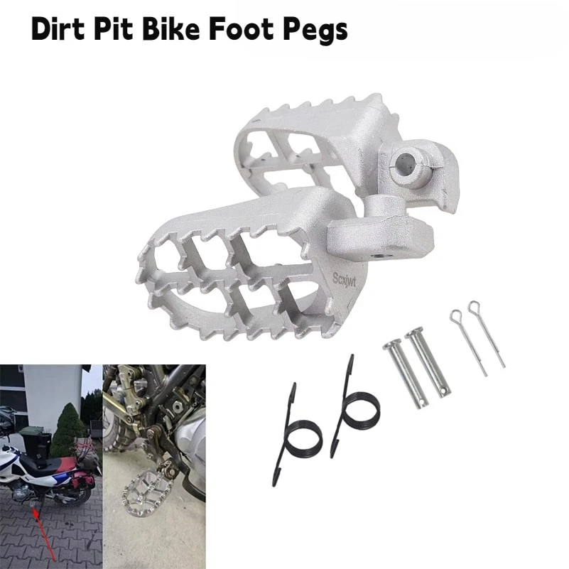 FootPegs Pedal Pad Wide Fat Footrest For Honda CR CRF XR Yamaha PW50 80 8mm Foto 1 de 4