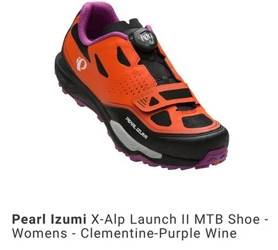 Zapatos MTB Pearl Izumi X-ALP Launch II para mujer UE 37 Clementina/Vino púrpura  Foto 1 de 4