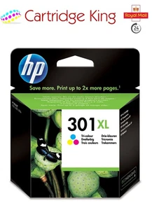 Oryginalny kolorowy wkład atramentowy HP 301XL do drukarki all-in-one Deskjet 1051 CH564 - Zdjęcie 1 z 6