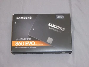 SAMSUNG 860 EVO 500GB SATA SSD MZ-76E500 BRAND NEW IN THE SEALED BOX - Afbeelding 1 van 2