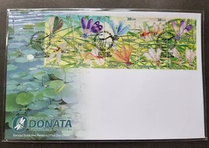 Libélulas y damiselas Malasia 2000 insecto estanque vida flor loto (FDC) - Imagen 1 de 6
