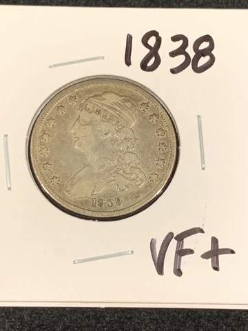1838 BUST 25C NICE XF+ Cover