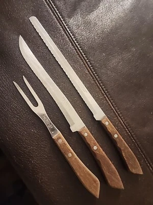 Juego de 3 cuchillos de acero inoxidable Regent Sherwood RS horquilla utilidad/rebanada Japón Foto 1 de 4