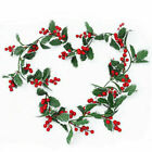 UK Artificial Green Holly and Berry 2M Christmas Garland Party Home Decoration