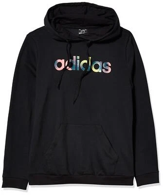 adidas Women's Climalite Color Box Hoodie FM6181 Black/Multicolor Size Large - Image 1 of 2