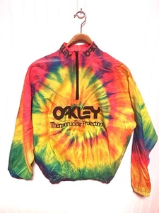 OAKLEY Thermonuclear Protection Windbreaker Neon tie dye Vintage Retro 80s 90s - Picture 1 of 8