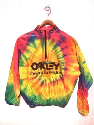 OAKLEY Thermonuclear Protection Windbreaker Neon tie dye Vintage Retro 80s 90s - Image 1 of 4