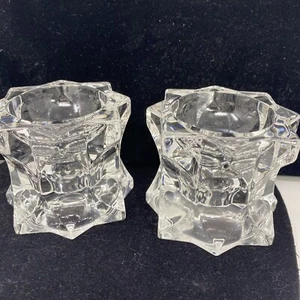 Juego de 2 candelabros de cristal estrella brillante Mikasa  - Imagen 1 de 11