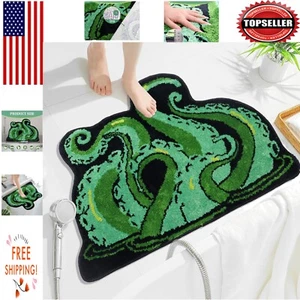 Playful Octopus Tentacle Bath Mat – Fluffy Oblong 36”x25” for Kids’ Rooms - Picture 1 of 10
