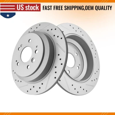 Juego de 2 rotores de disco de freno trasero para Honda Pilot Ridgeline Passport 2016-2023 Foto 1 de 4