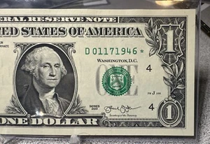WOW ⭐️UNC STAR NOTE BIRTHDAY NOTE $1 DOLLAR 2013 ( CLEVELAND “D” ) -01/17/1946 - Picture 1 of 9