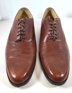 JM Weston Men's Brown Leather Lace Up Oxford Shoes Size 42 Made in France - Picture 1 of 11