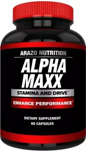 Arazo Nutrition Alphamaxx Health Supplement Ginseng Muira Puama Tribulus 60.D2 - Picture 1 of 10