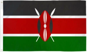 Kenia 3x5ft Bedruckte Nylon Flagge Kenia Kenia Flagge 3x5 Hausflagge - Bild 1 von 3