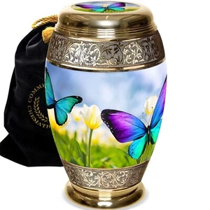 Urna de cremación de mariposas silvestres, urnas de cremación para adultos, urnas para cenizas humanas - Imagen 1 de 10