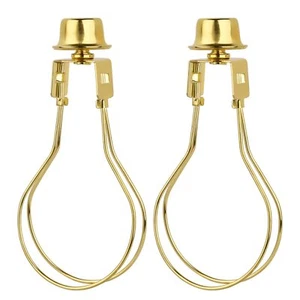 2 Pack Lamp Shade Light Bulb Clip Adapter Lamp Shade Harp Holder Adapter Kit Att - Picture 1 of 9