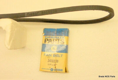 NOS Mopar 1970 - 1973 普利茅斯掸子道奇 Dart 318 340 带交流风扇皮带 3418339 — 第 1/4 张图片