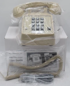 NEW Vintage Premier 2500 Desk Telephone Tone Dial Biege 250044-MBA-27F-CH - Picture 1 of 3