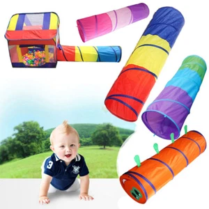 Children Baby Foldable Crawling Tunnel Crawl Tube Outdoor Indoor Game Play Toys - Picture 1 of 22