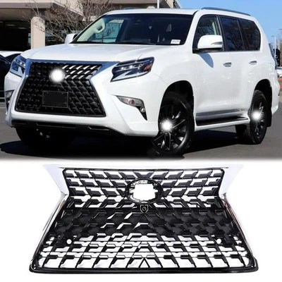 Front Bumper Grille Black W/ Chrome Trim For 2014-2022 LEXUS GX460 Direct fit Foto 1 de 4