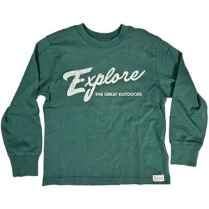 J. Crew Crewcuts Kids' long-sleeve "great outdoors" graphic T-shirt XS NWT - Picture 1 of 12