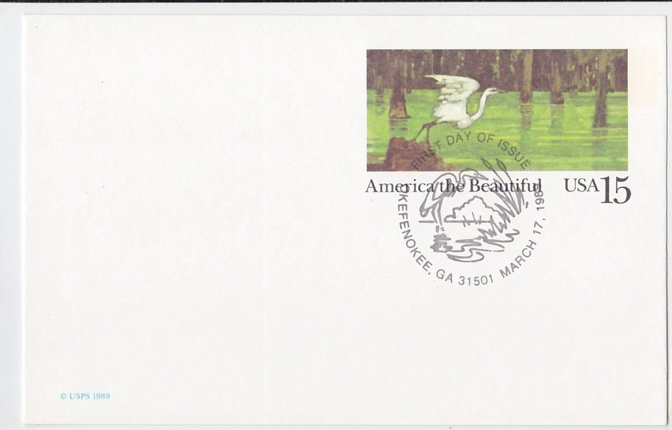 TurtlesTradingPost- Wetlands- America the Beautiful- 1989 #UX129 FDC - Image 1 of 1