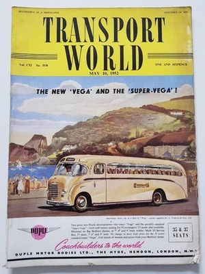 TRANSPORT WORLD NEWSPAPER MAGAZINE MAY 10 1952 VOL CXI (111) NO. 3538 - Image 1 of 4