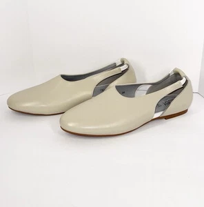 Leder Slipper Loafer Ballerinas flach beige Stretch bequem Büro klassisch 38 / 7,5-8 - Bild 1 von 13