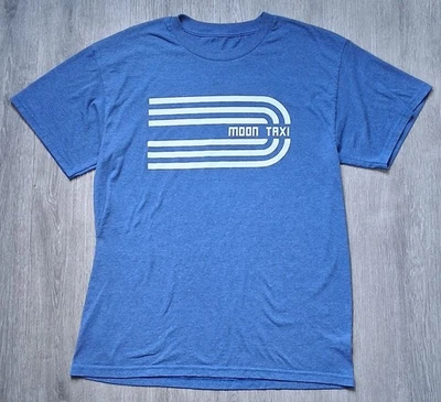 Camiseta de concierto Moon Taxi Rock Band talla LRG.  Azul/Blanco - Logo muy bonito Foto 1 de 4