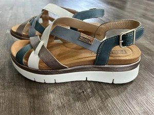 Sandalias Pikolinos Mujer Multicolor Talla 39 EE. UU. 8,5 Palma Plataforma Hebilla con Tirantes - Imagen 1 de 7