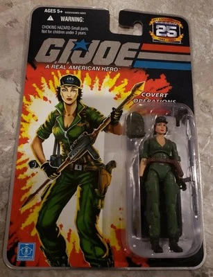 Operaciones encubiertas Lady Jaye Hasbro GiJoe 25 aniversario 2007 como nuevo en tarjeta nuevo Foto 1 de 4