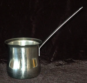 Stainless Steel Butter Warmer ~ Turkish Coffee Pot ~ 3 Cup Dipper w Pour Spout - Picture 1 of 4