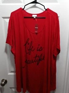 Top Avenue Red Life Is Beautiful Aize 30/32 nuovo con etichetta - Foto 1 di 4
