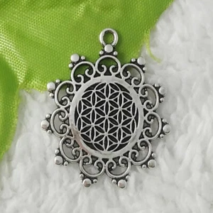 Envío Gratis 96 Piezas Colgante Dijes Flores Plata Tíbet 34x30mm B4709 - Imagen 1 de 4