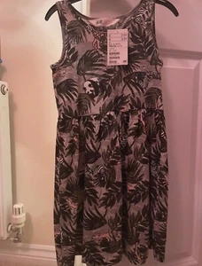 H&M Girls Jungle Animal Print Sleeveless Cotton Summer Dress BNWT - Picture 1 of 4