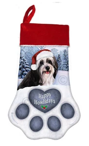 Weihnachtsstrumpf - schwarz-weißer Tibet Terrier - Bild 1 von 1
