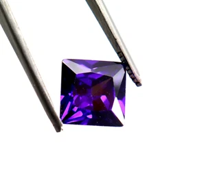 Natural Purple Zircon 9.40 CT Princess shape Loose Certified Gemstone - Picture 1 of 10