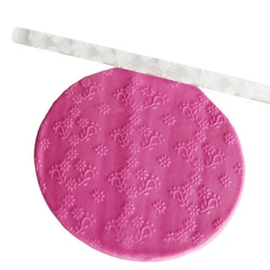Embossing Acrylic Rolling Pin Baking Texture Fondant Sugar Craft Decorating Tool - Picture 1 of 18