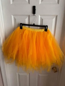 Orange Tulle Tutu Skirt Girls Size 8/10 - Picture 1 of 4