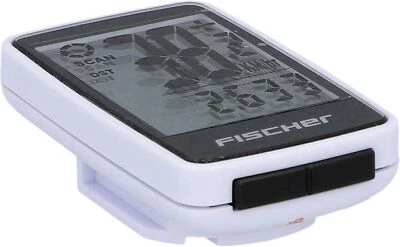 FISCHER Funk Slim Fahrrad Computer Tacho Multifunktion mit 24 Funktionen in weiß - Bild 1 von 4