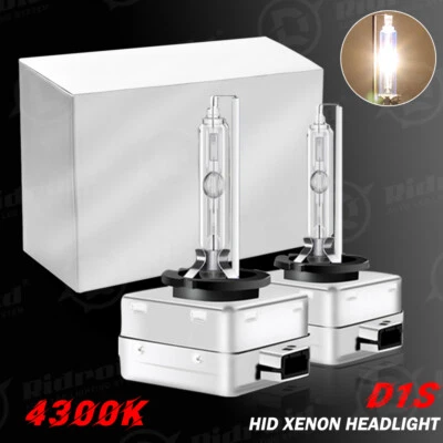 For Cadillac Escalade ESV EXT 2PCs HID Xenon Headlight Bulbs High/Low Beam 4300K - Image 1 of 4