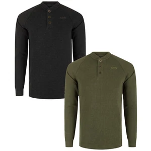 Drake Waterfowl Weston Lakes Waffle Long Sleeve Henley - Picture 1 of 10