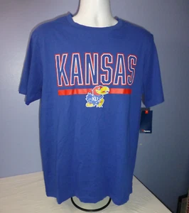 Man Fanatics Kansas University Jayhawks blaues kurzärmliges T-Shirt L neu mit Etikett - Bild 1 von 6