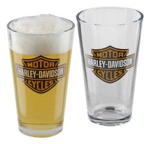 Harley-Davidson Core Bar & Shield Logo Pint Glass Set - 16 oz. HDX-98706