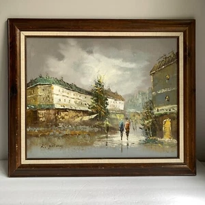 Vintage Ölgemälde Kunst gerahmt - Bild 1 von 7